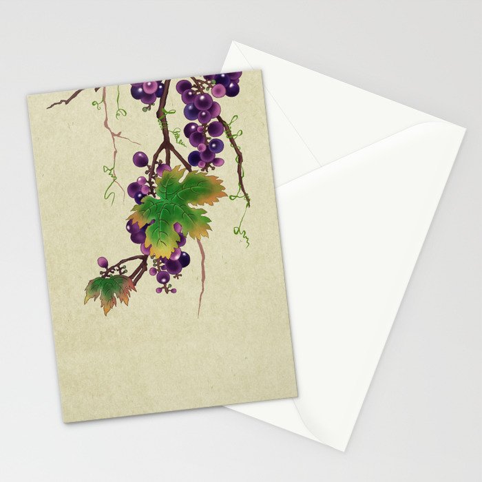 Minhwa : Grapevine Type (Korean traditional/folk art) Stationery Card Gallery Image 2