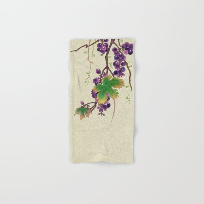 Minhwa : Grapevine Type (Korean traditional/folk art) Bath Towel Gallery Image 1