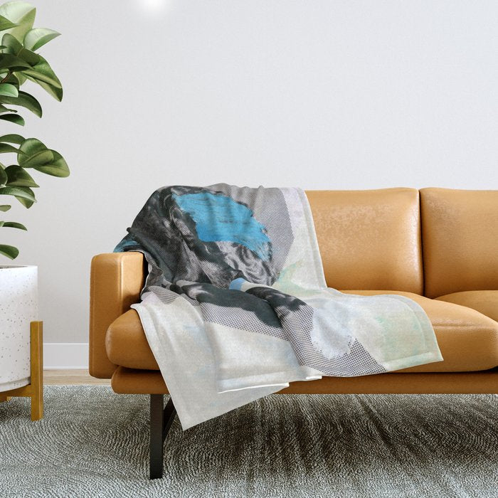 Untitled (Painted Composition 1) Throw Blanket Gallery Image 1