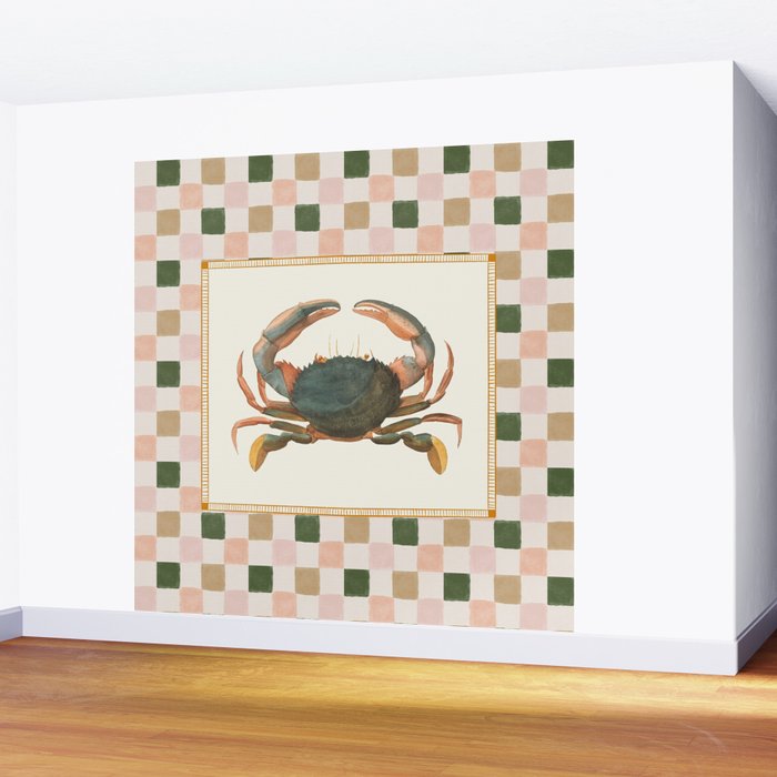 Checkered Crab Wall Mural Gallery Image 2