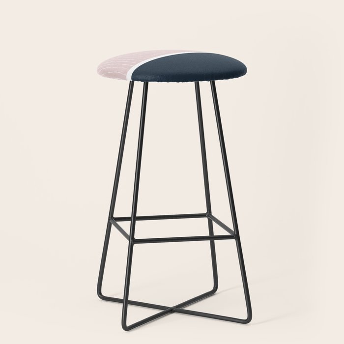 Pink & Navy Stool Gallery Image 1