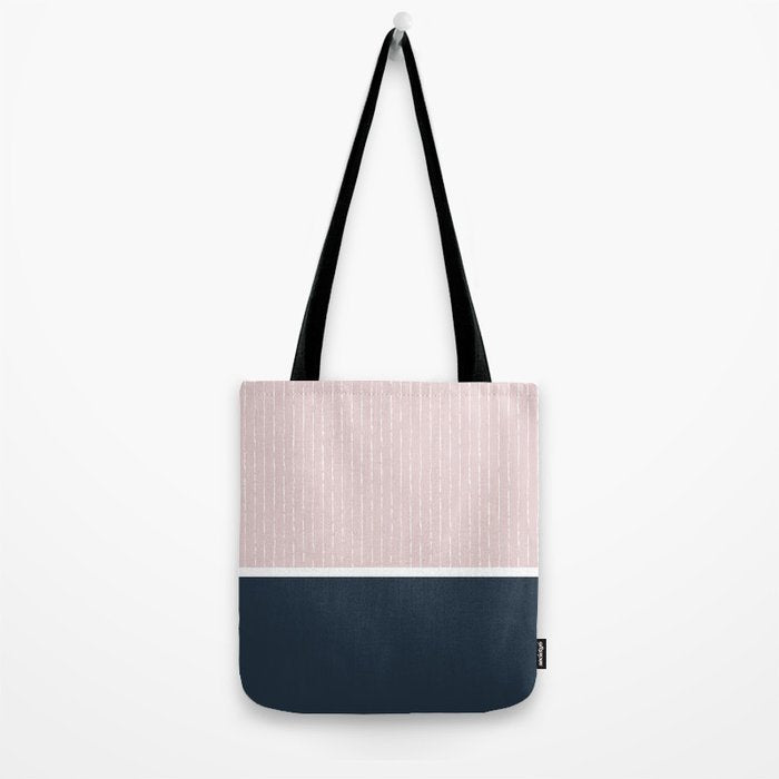 Pink & Navy Tote Bag Gallery Image 2