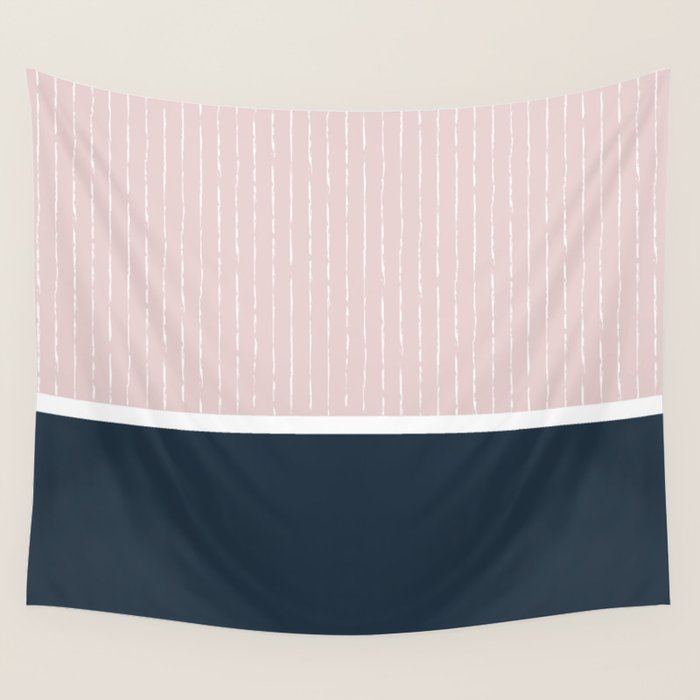 Pink & Navy Wall Tapestry Gallery Image 4