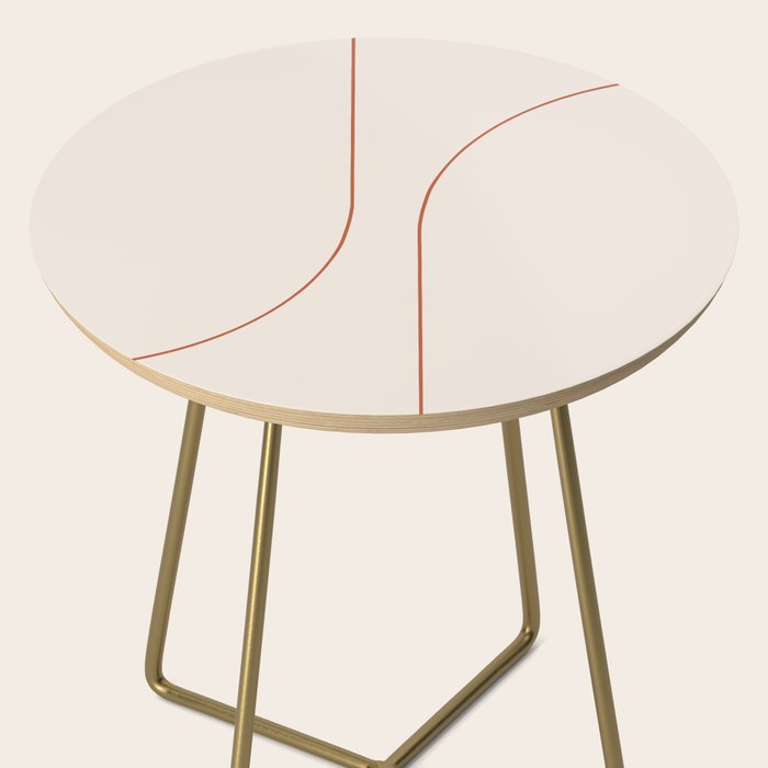 Modern Minimal Line Abstract XXVI Side Table Gallery Image 2