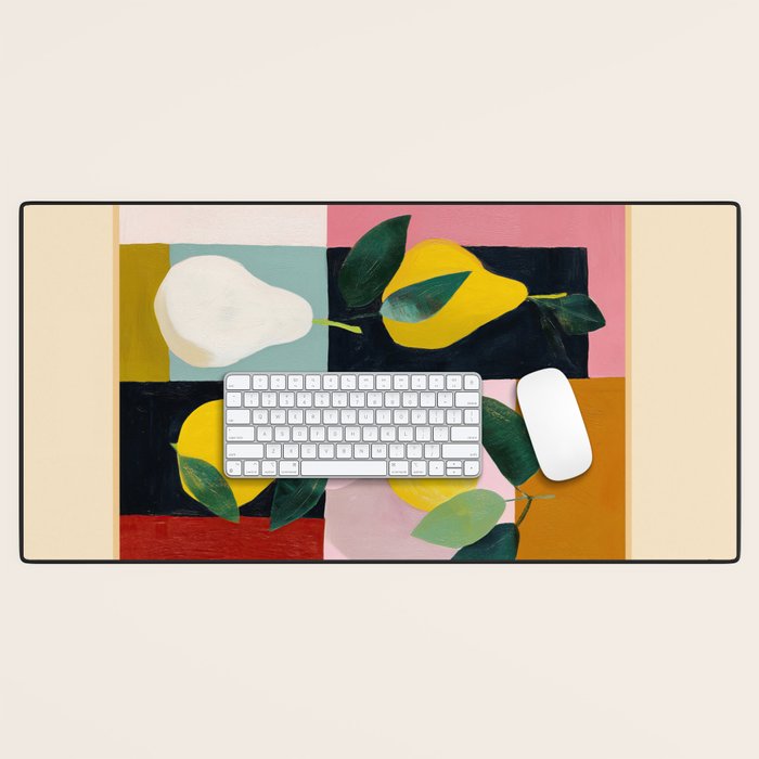 Modern Pears Still Life I Desk Mat Gallery Image 1