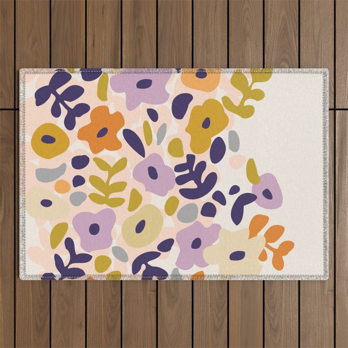 Design Gallery Berlin floral icons of design Outdoor Rug Gallery Image 1