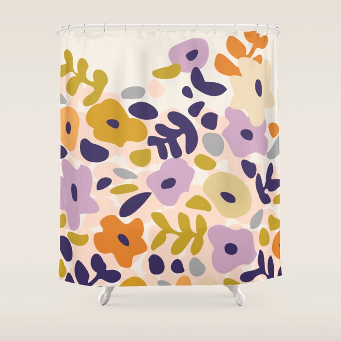 Design Gallery Berlin floral icons of design Shower Curtain Gallery Image 1