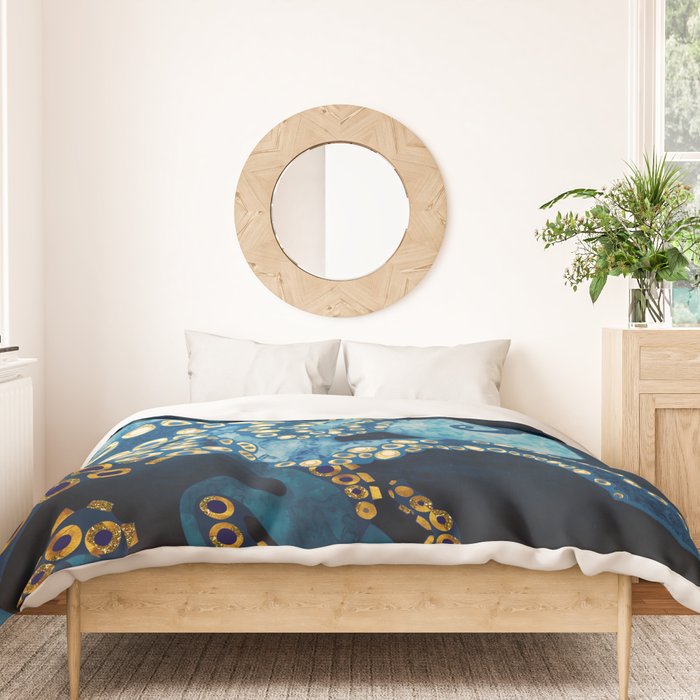 Metallic Octopus VII Duvet Cover Gallery Image 3