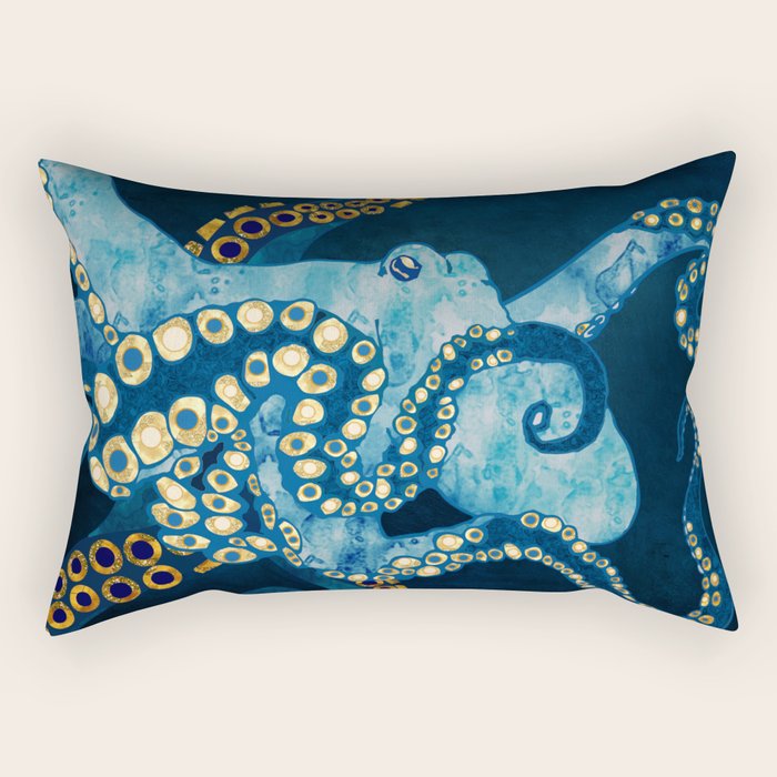 Metallic Octopus VII Rectangular Pillow Gallery Image 2