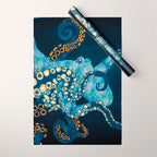 Metallic Octopus VII Wrapping Paper Gallery Image 1