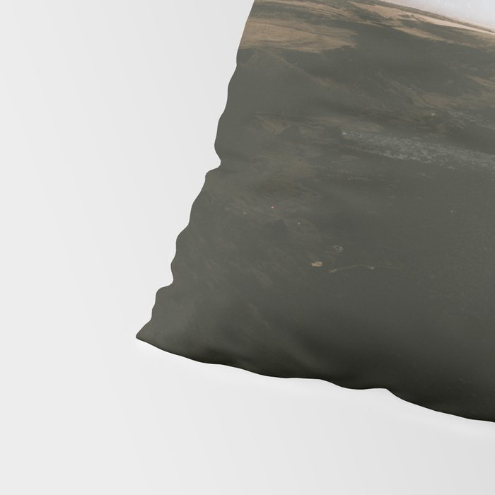 Moody black sand beach in Iceland - Landscape Photography Pillow Sham Gallery Image 4