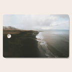 Moody black sand beach in Iceland - Landscape Photography Cutting Board Gallery Image 1