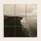 Moody black sand beach in Iceland - Landscape Photography Wood Wall Art Gallery Image 1