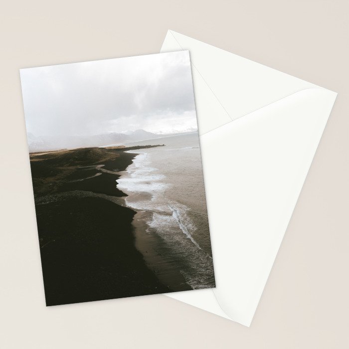 Moody black sand beach in Iceland - Landscape Photography Stationery Card Gallery Image 2