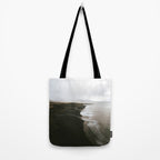Moody black sand beach in Iceland - Landscape Photography Tote Bag Gallery Image 2