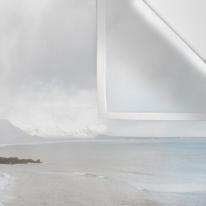 Moody black sand beach in Iceland - Landscape Photography Wall Tapestry Gallery Image 3