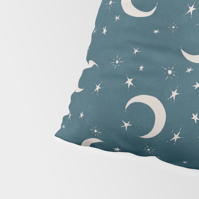 Goodnight Sky - silver moon Pillow Sham Gallery Image 4