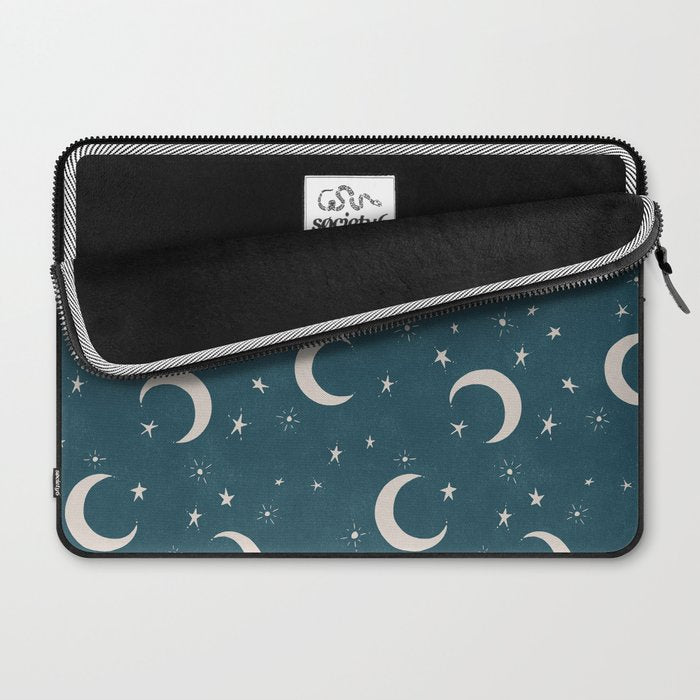Goodnight Sky - silver moon Laptop Sleeve Gallery Image 2