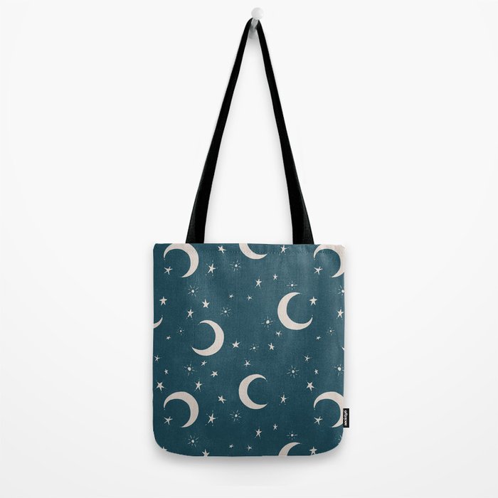 Goodnight Sky - silver moon Tote Bag Gallery Image 2