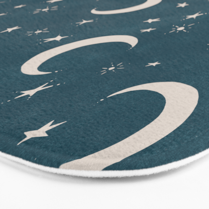 Goodnight Sky - silver moon Bath Mat Gallery Image 3