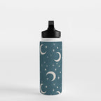 Goodnight Sky - silver moon Water Bottle Gallery Image 3
