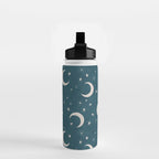 Goodnight Sky - silver moon Water Bottle Gallery Image 2
