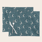 Goodnight Sky - silver moon Placemat Gallery Image 1