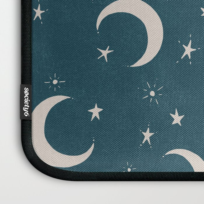 Goodnight Sky - silver moon Laptop Sleeve Gallery Image 3