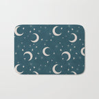 Goodnight Sky - silver moon Bath Mat Gallery Image 1