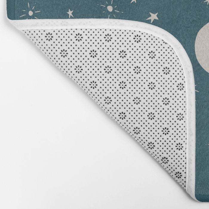 Goodnight Sky - silver moon Bath Mat Gallery Image 2