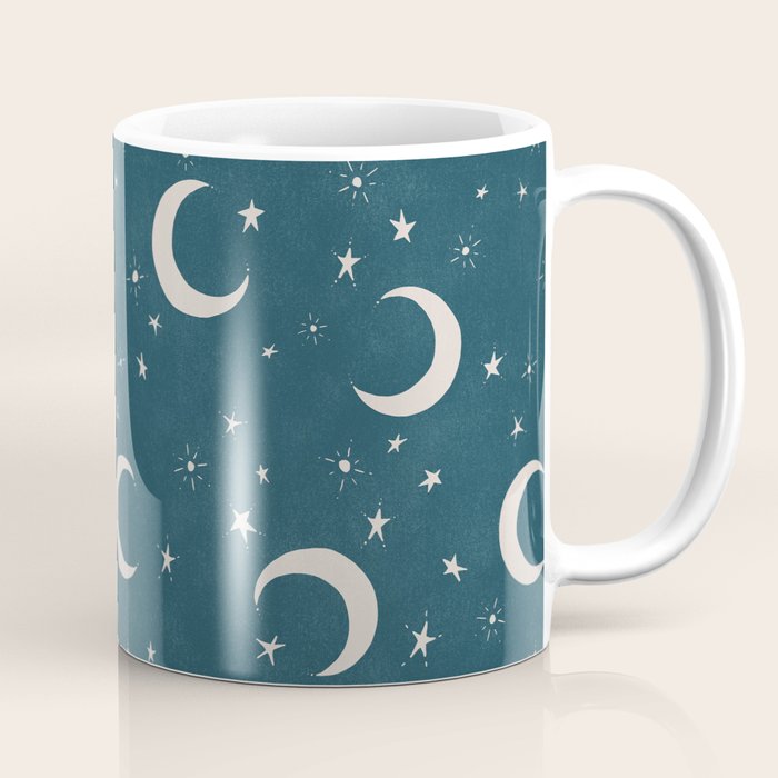 Goodnight Sky - silver moon Coffee Mug Gallery Image 1