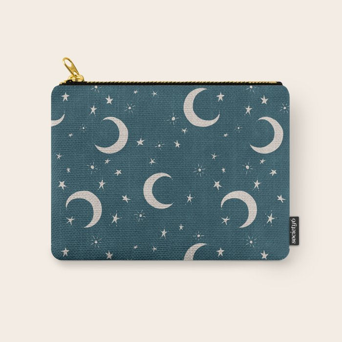 Goodnight Sky - silver moon Carry All Pouch Gallery Image 1