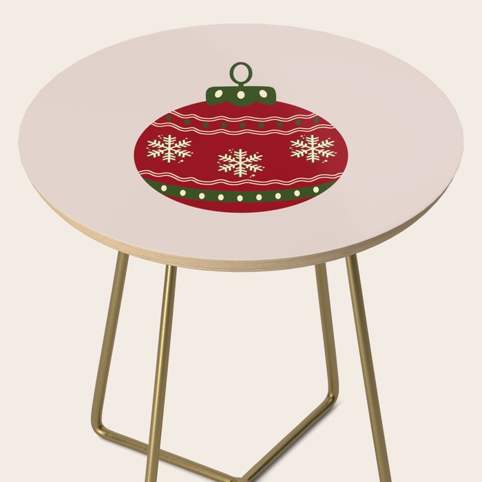 Christmas Bauble Red Side Table Gallery Image 2