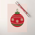 Christmas Bauble Red Wrapping Paper Gallery Image 1