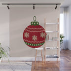 Christmas Bauble Red Wall Mural Gallery Image 1