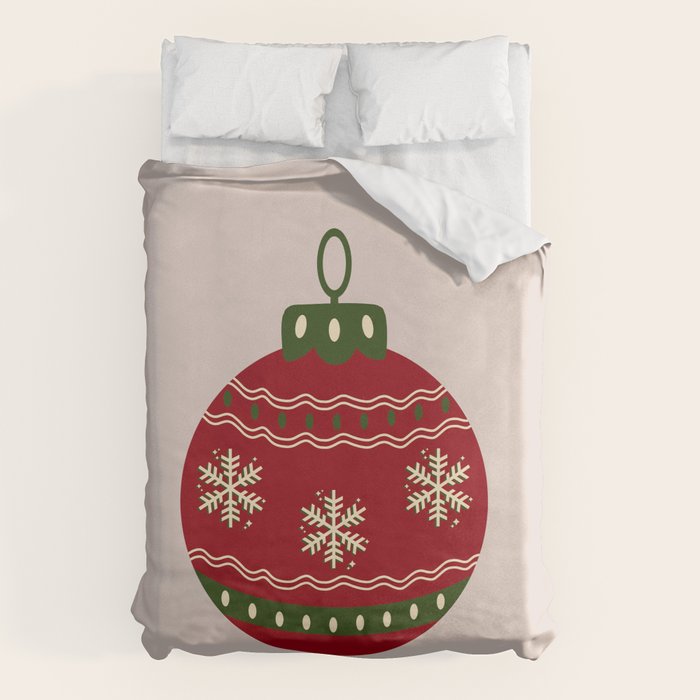 Christmas Bauble Red Duvet Cover Gallery Image 6
