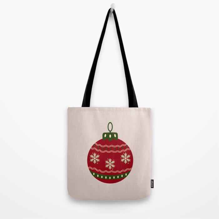 Christmas Bauble Red Tote Bag Gallery Image 2