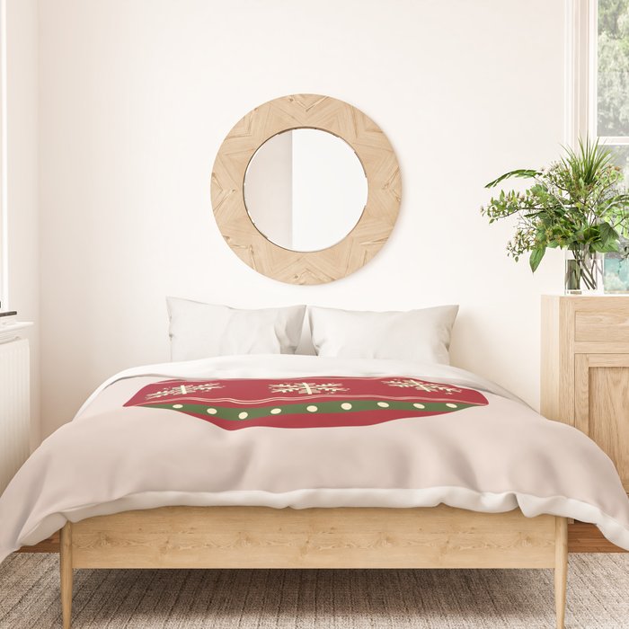 Christmas Bauble Red Duvet Cover Gallery Image 3