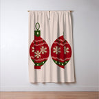 Christmas Bauble Red Window Curtain Gallery Image 3