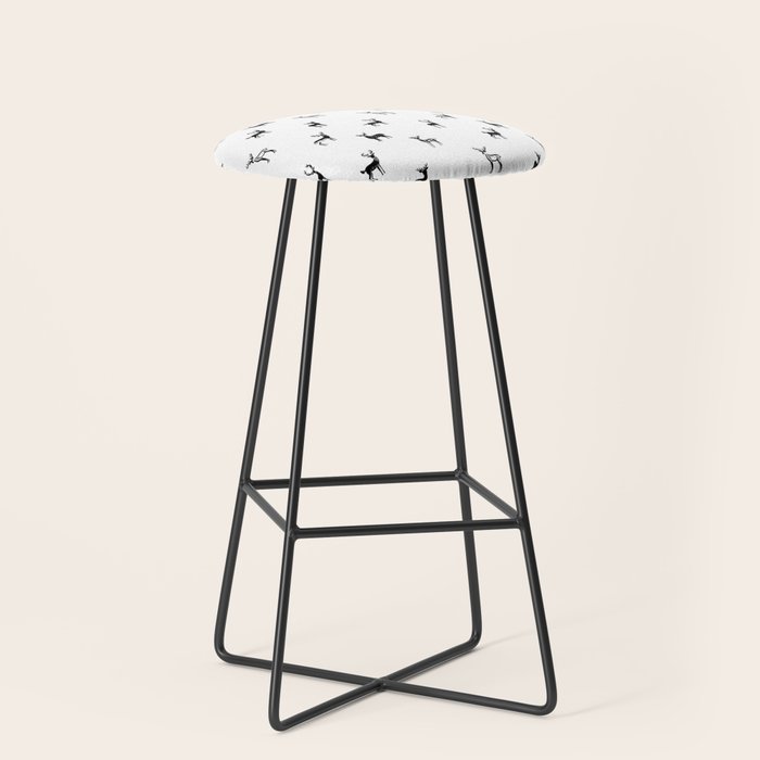 Reindeer animal art pattern Stool Gallery Image 1