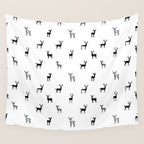 Reindeer animal art pattern Wall Tapestry Gallery Image 4