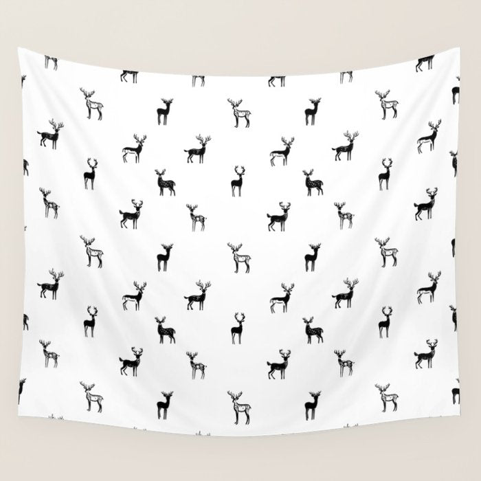 Reindeer animal art pattern Wall Tapestry Gallery Image 4