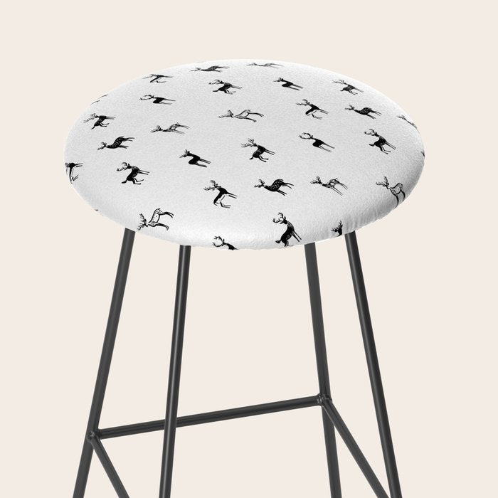 Reindeer animal art pattern Stool Gallery Image 2