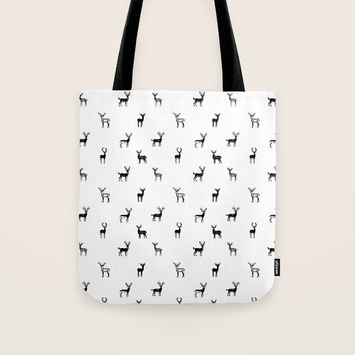 Reindeer animal art pattern Tote Bag Gallery Image 1