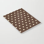 Vintage polka dots baroque brown & cream Notebook Gallery Image 3