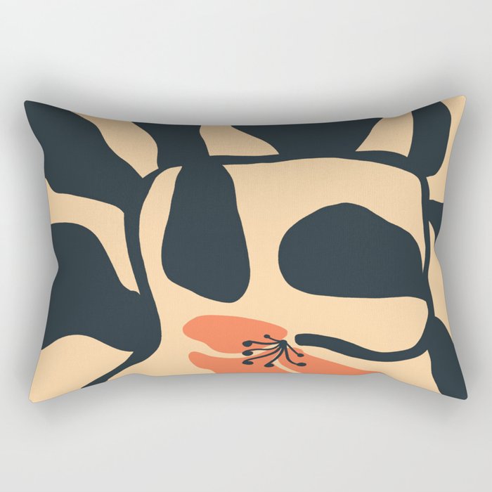 Midcentury Hibiscus Rectangular Pillow Gallery Image 2