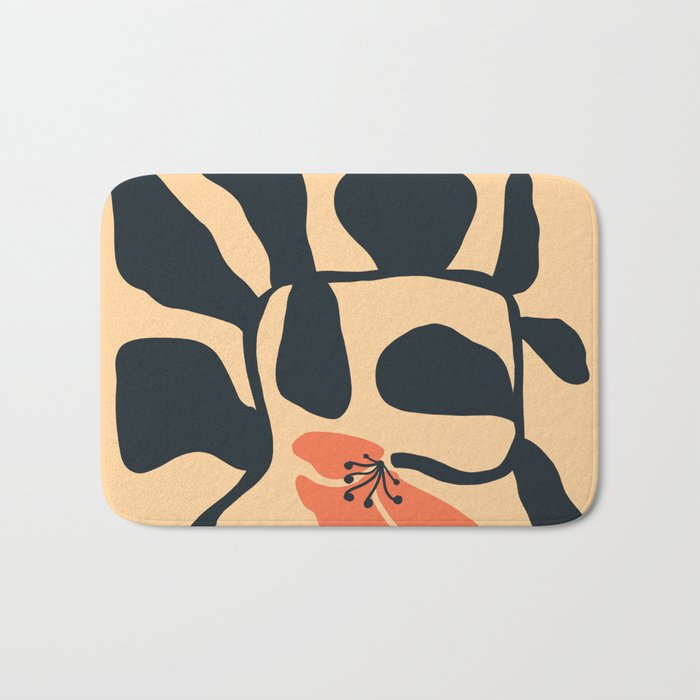 Midcentury Hibiscus Bath Mat Gallery Image 1