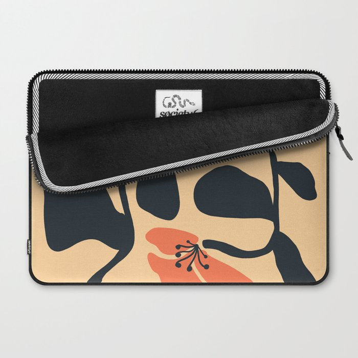 Midcentury Hibiscus Laptop Sleeve Gallery Image 2