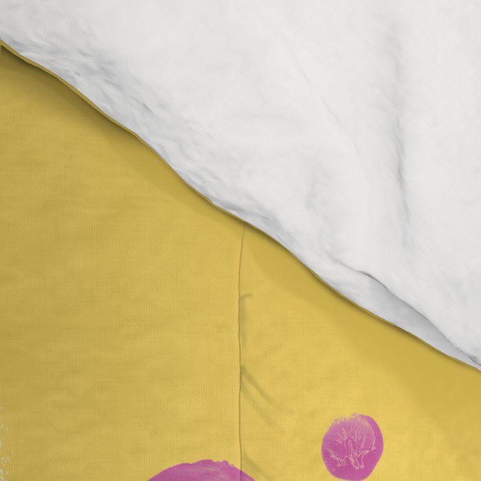 Sagittarius Cares in Sunshine Yellow | Zodiac Series  Comforter Gallery Image 4