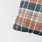 fall plaid - navy, orange & tan Pillow Sham Gallery Image 4